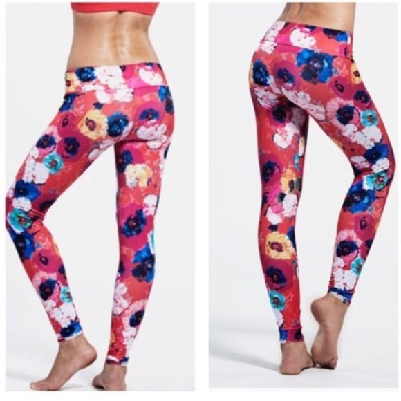 Onzie Floral Print Yoga Leggings Anthropologie